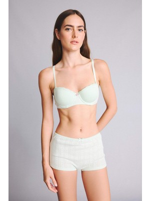 DeFacto Delikli Dokuma Desenli Fiyonk Detaylı Nane Yeşili Boxer H3650AX26SP