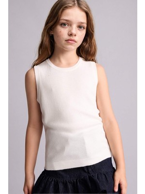 DeFacto Halter Yaka Ekru Atlet Kız Çocuk H0709A826SM