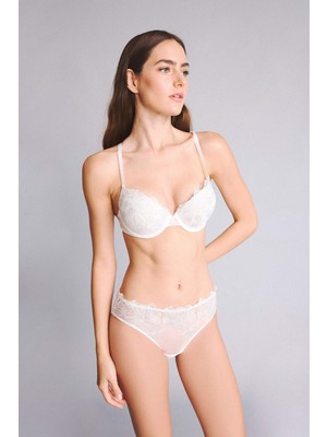 DeFacto Dantel Detaylı Brode Slip Ekru Külot H4453AX26SP