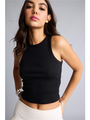 DeFacto Fitted Halter Yaka Fitilli Kaşkorse Atlet U0357AZ25SM