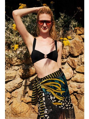 DeFacto Regular Fit Geniş Askılı Siyah Bikini Üstü G4642AX26SM
