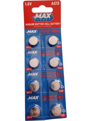 Zersan 8 Adet / Alkalıne Button Cell Battery / AG13 / 1.5 V /