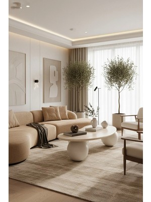 Msy Home Liora Modern Tasarımcı Imzalı Özel Seri Orta Sehpa(Üst Tabla Mdf Polipropilen Dekoratif Plastik Ayak)