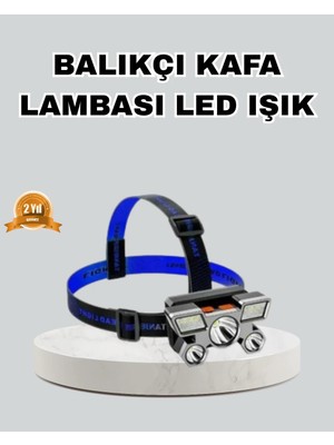 TKÇ Outdoor ve Gece Balıkçılığı Için LED Kafa Lambası – USB Şarjlı, 60° Ayarlanabilir Far