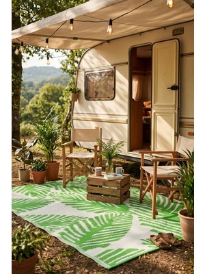 Dekozer Esterilla Katlanabilir Hasır Kilim Mat | Çift Taraflı-Plaj-Piknik-Kamp-Bahçe-Balkon-Teras-Karavan