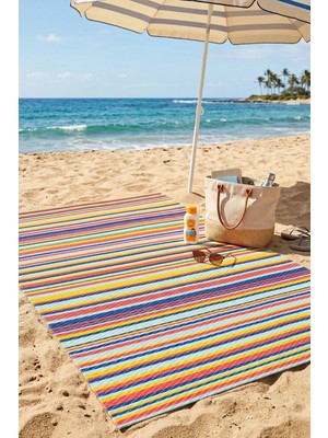 Dekozer Esterilla Katlanabilir Hasır Kilim Mat | Çift Taraflı-Plaj-Piknik-Kamp-Bahçe-Balkon-Teras-Karavan