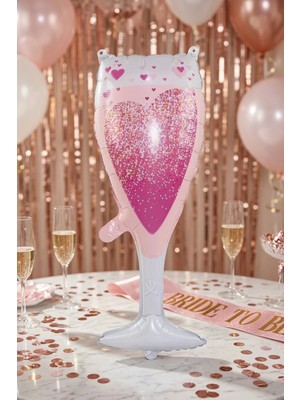 Dodomar Folyo Balon Pembe Bardak 90X41 cm Bekarlığa Veda Doğum Günü Parti Dekorasyon Süsü