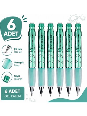 Serve Versatil Kalem Deep 0.7 mm Met Yesil Gezegen 6'lı Paket