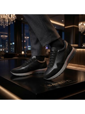 By Barretti Siyah Süet & Floter Deri Sneaker