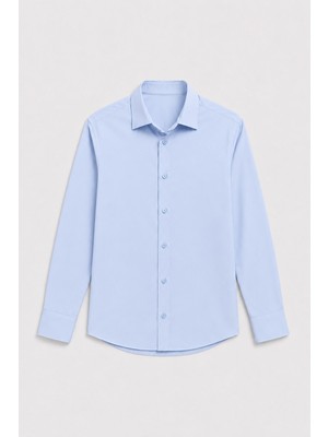 Antioch Bebe Mavi Comfort Slim Erkek Gömlek