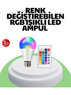 2025 Rgb LED Ampul Uzaktan Kumandalı Renkli Işık A Kalite