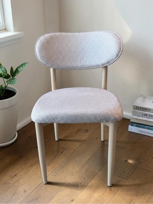 Msy Home 6 Adet Krem Jerry Kumaş Trendy Modern Sandalye Takımı Krem Iskelet
