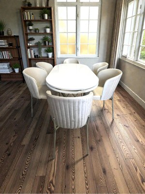 Msy Home 6 Kişilik Berya Beyaz Oval Masa Krom Ayak Yönsüz Kumaş Modern ve Şık Yemek Odası Takımı