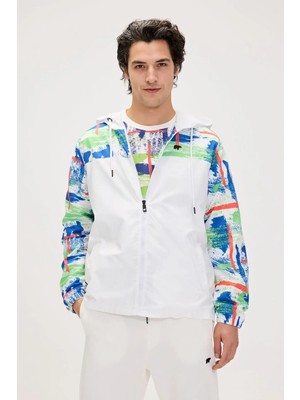 Bad Bear Doyle Beyaz Erkek Rüzgarlık Hoodie Sweatshirt