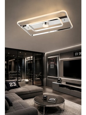 Esslight Mina 60 cm Plafonyer LED Avize 3 Renk Işık Modlu (Beyaz / Sarı / Gün Işığı)