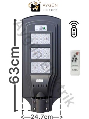 Aygün Elektrik Cata CT-4692 180W Solar Sokak Armatürü Beyaz