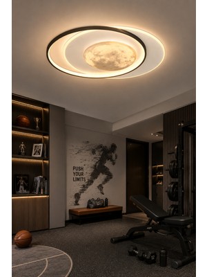 Esslight Dolunay 50 Cm 3 Renk Işık Özellikli Led'li Modern Salon Mutfak Yatak Odası Avizesi