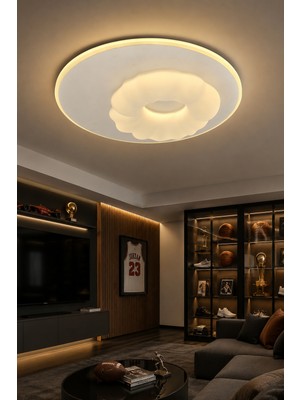 Esslight Bulut 50 cm Led Avize 3 Renk Işık Modlu Modern Salon Yatak Odası Aydınlatma