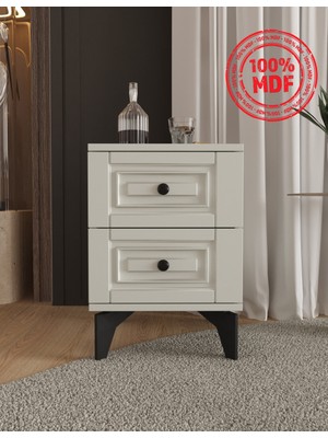 T&B Nil 2 Çekmeceli Komodin - Tamamı Mdf