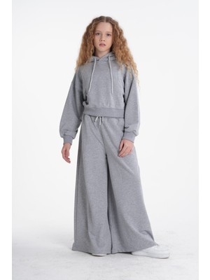 Haykids Kız Çocuk & Genç Kız Trend Bol Paça Kapüşonlu Ikili Eşofman Takımı