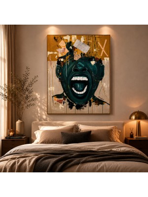 Othello Art Soyut Çığlık Sanat Kanvas Tablo – Modern ve Etkileyici Duvar Dekoru