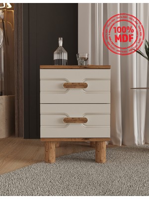 T&B Venüs 2 Çekmeceli Komodin - Tamamı Mdf