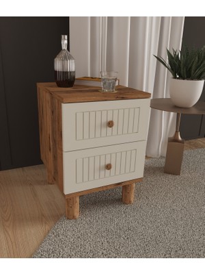 T&B Mila 2 Çekmeceli Komodin - Tamamı Mdf