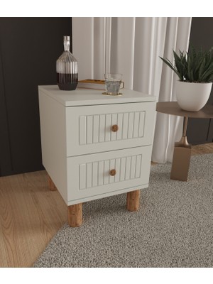 T&B Mila 2 Çekmeceli Komodin - Tamamı Mdf
