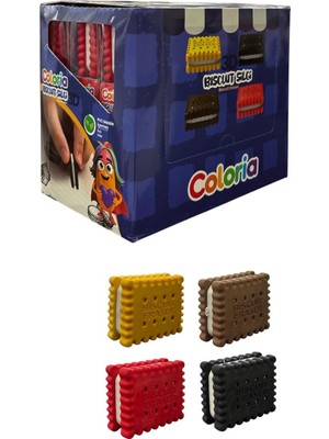 Silka Coloria 3D Bisküvi Silgi 24'lü ( 1 Paket )