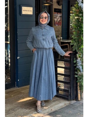 Kayra Etekli Takım KA-B26-16019 Kot Mavi