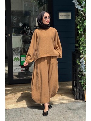 Qooq Sasha Pantolonlu Takım 26SS205T Camel