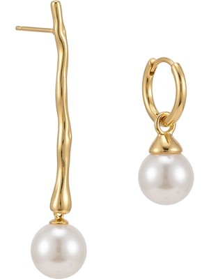 Suay jewellery Inci Küpe Altın Kaplama