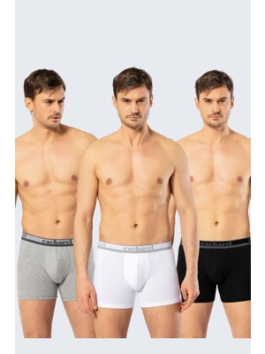 Cacharel Erkek Uzun Paçali 3'lü Boxer, %95 Pamuk, %5 Elastan