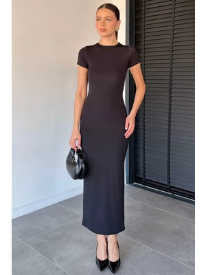 Gülseli Kadın Likralı Basic Elbise P-00021880