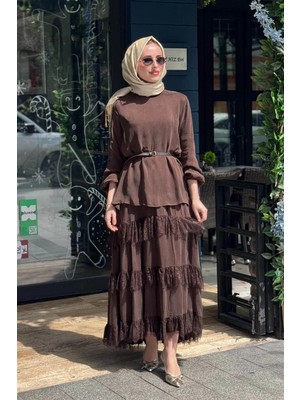 Heddy & Nurcan Çetin Nurcan Çetin Etekli Takım 26460 Kahve