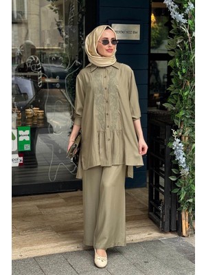 Heddy & Nurcan Çetin Nurcan Çetin Pantolonlu Takım 26469 Haki