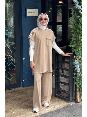 Heddy & Nurcan Çetin Nurcan Çetin Pantolonlu Takım 26614 Krem