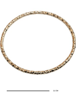 Marifet Dükkan Çentikli 11 cm Metal Yuvarlak Halka Çanta Sapı / 2 Adet
