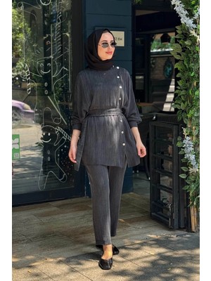 Kayra Pantolonlu Takım KY-B26-76009 Siyah