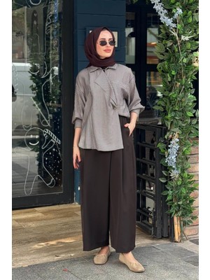Al-Marwah Almarwah Pantolonlu Takım 202984 Kahve