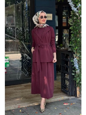 Heddy & Nurcan Çetin Nurcan Çetin Etekli Takım 26601 Bordo