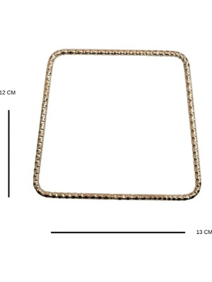 Marifet Dükkan Çentikli 14 cm Metal Çanta Sapı / 2 Adet