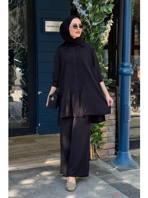 Heddy & Nurcan Çetin Nurcan Çetin Pantolonlu Takım 26469 Siyah