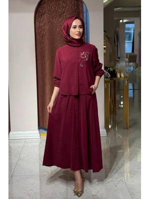 Ceremony Etekli Takım 26Y918 Bordo