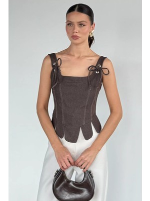 Gülseli Kadın Astarlı Tarz Jean Kot Bluz P-00021909