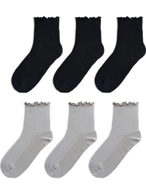 QUALITY WALKING Monochrome Series Soket Çorap 6'lı Set