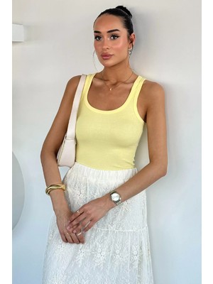 Gülseli Kadın Kalın Askılı Kaşkorse Bluz P-00021889