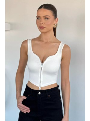 Gülseli Kadın Çift Yön Fermuarlı Kaplı Büstiyer P-00021942