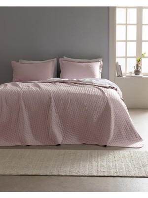 Flamingo Home Collections Rennes Çift Kişilik Yatak Örtüsü - Pudra