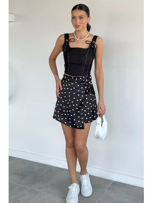 Gülseli Kadın Puantiyeli Şort Etek P-00021847
